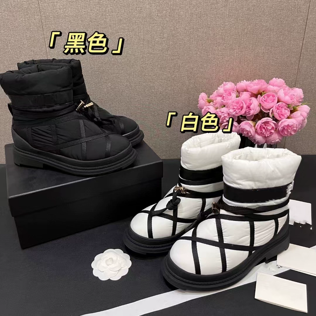 2024 сети красный маленький ароматный ветер зимние новые пуховые снежные сапоги женские нескользящие теплые хлебные сапоги плюс пуховые сапоги