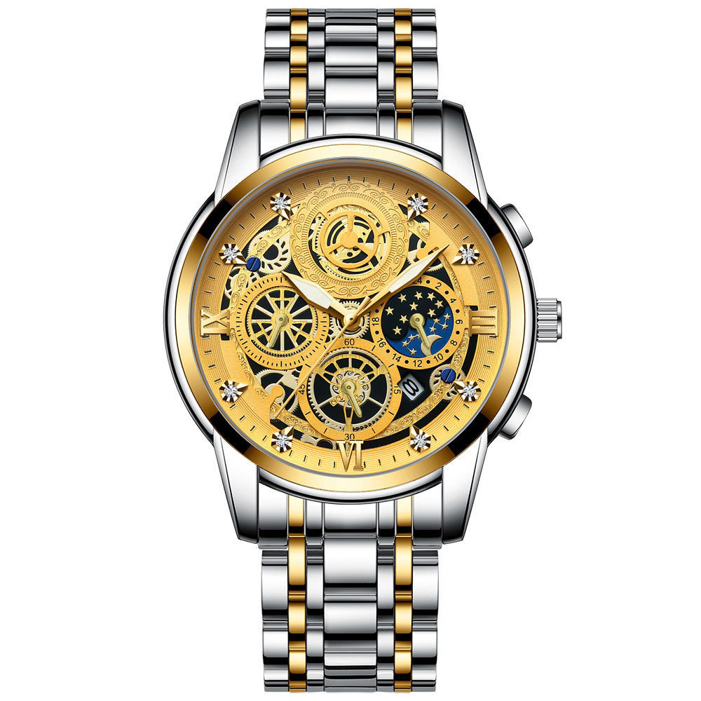 Reloj de cuarzo para hombre hueco nuevo concepto de correa de acero transfronteriza reloj de regalo creativo reloj de regalo