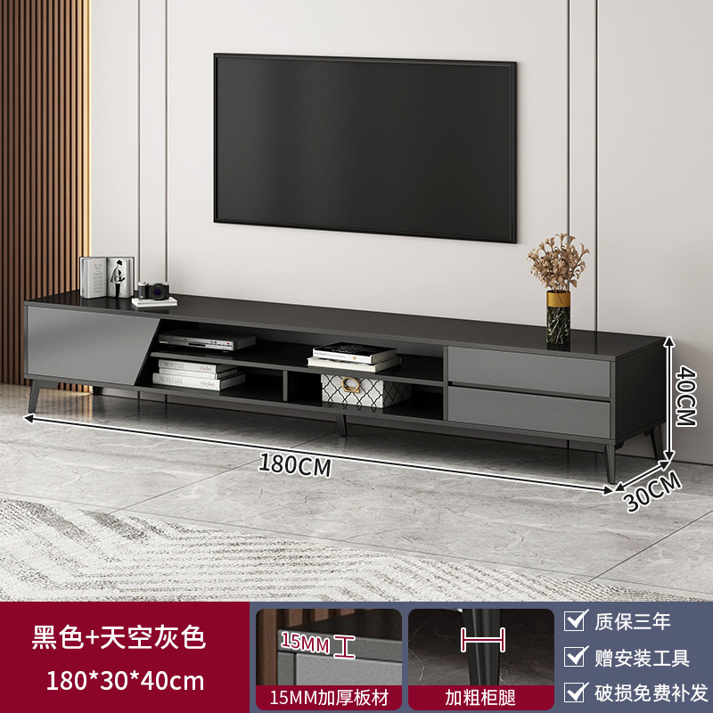 Gabinete de televisión sala de estar doméstica pequeña casa moderna y simple 2025 nuevo almacenamiento en el suelo gabinete de televisión integrado