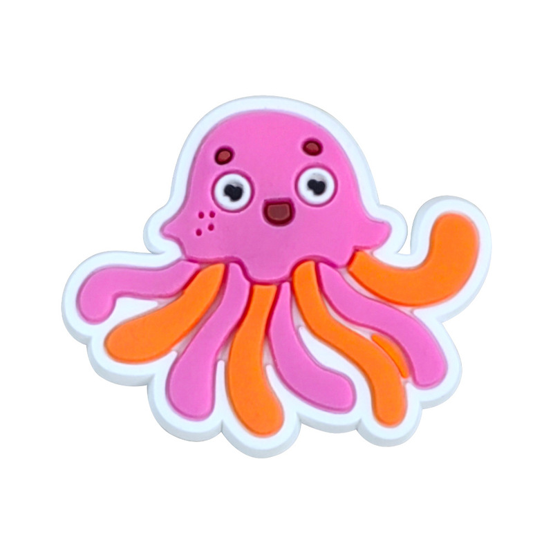 サメ、イルカ、ヒトデ、海洋動物、Zhibixing クロックス、アクセサリー、PVC ソフトラバークロックス、靴バックル、靴の花の装飾|undefined