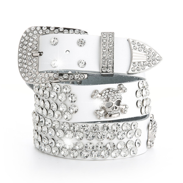 Cinturón de cuero para mujer con accesorios de diamantes de imitación Cinturón ancho de jeans de estilo coreano de moda con incrustaciones de diamantes