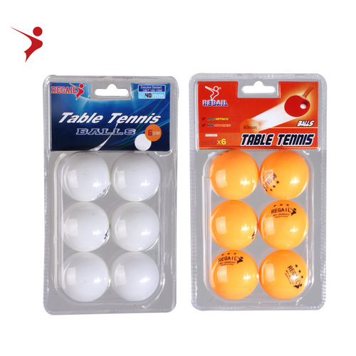 Regail's best-selling double suction card 6-pack table tennis single suction card ABS new material training table tennis PPQ box