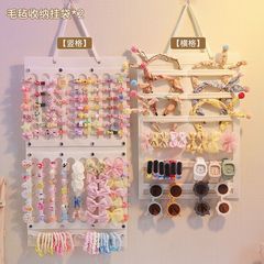 新品掛け袋収納袋フェルト髪飾りお姫様ヘアピン収納壁掛け式子供髪飾り収納掛け壁掛け頭飾り