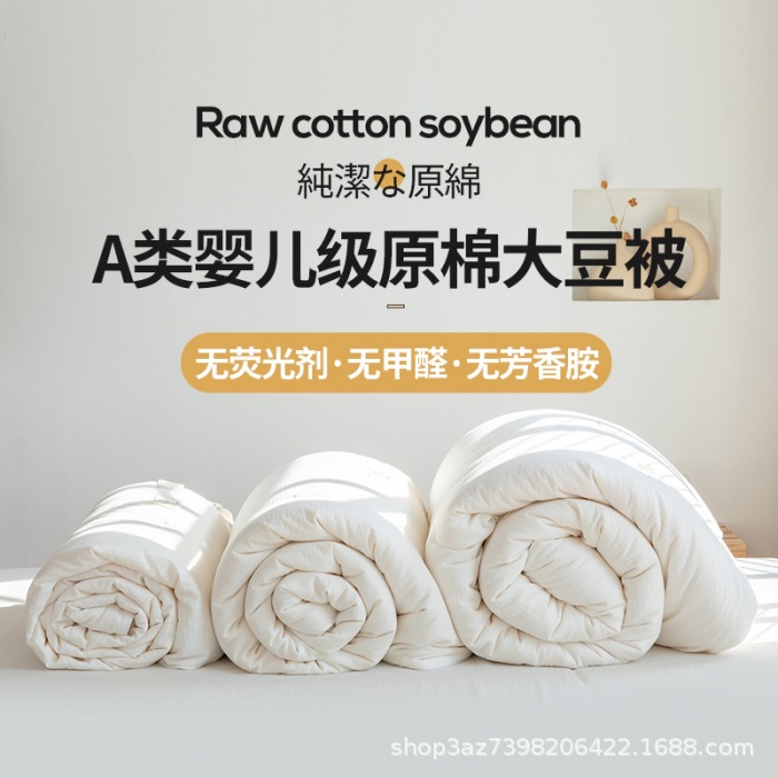 Raw cotton Soybean Fibers are Spring and autumn quilt thickening Winter quilt Four Seasons is company activity Gift wrap live broadcast wholesale