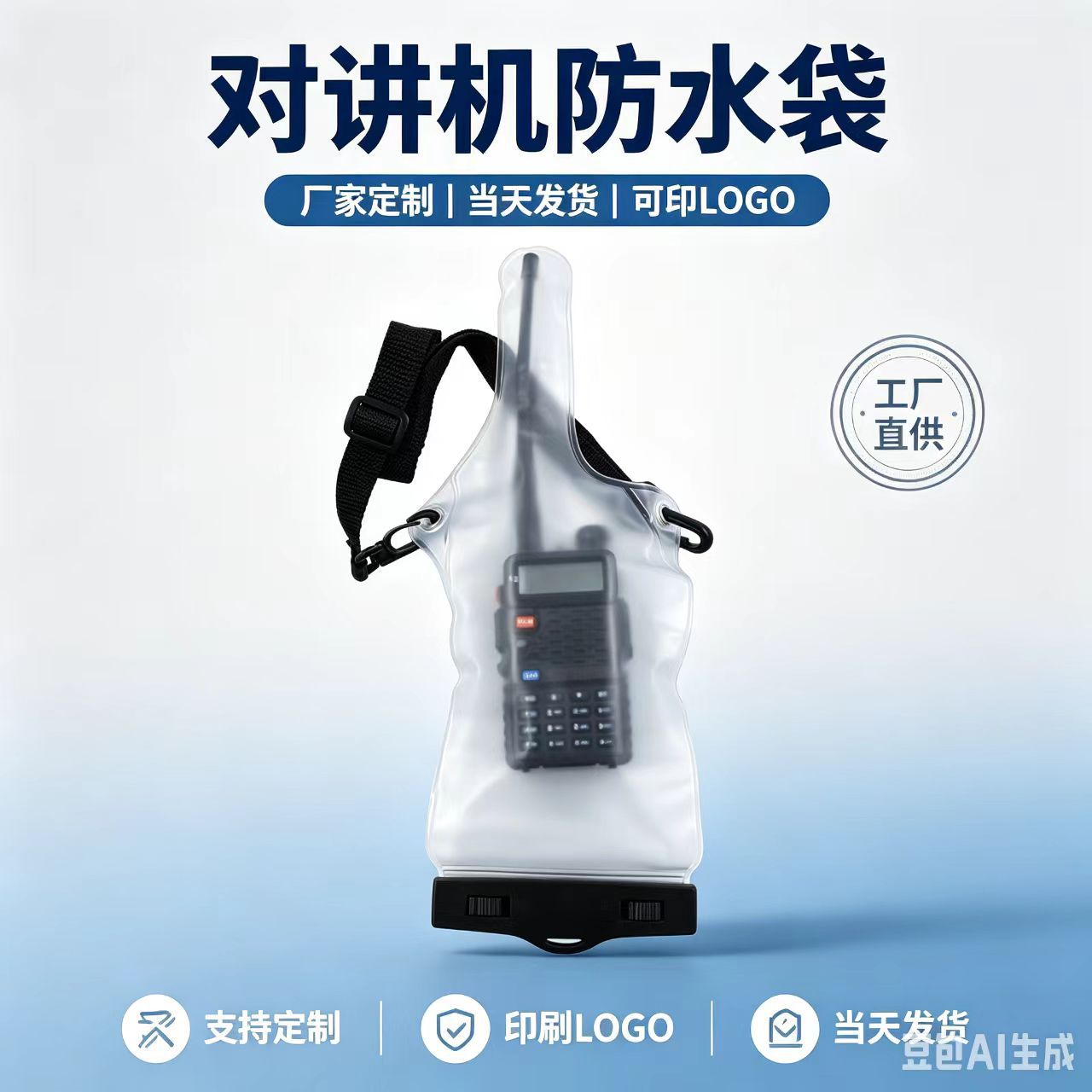 Pvc Frosted Transparent Color Walkie-Talkie Waterproof Bag Thickeneded Protective Cover Dustproof Waterproof Cover Walkie-Talkie Waterproof Bag