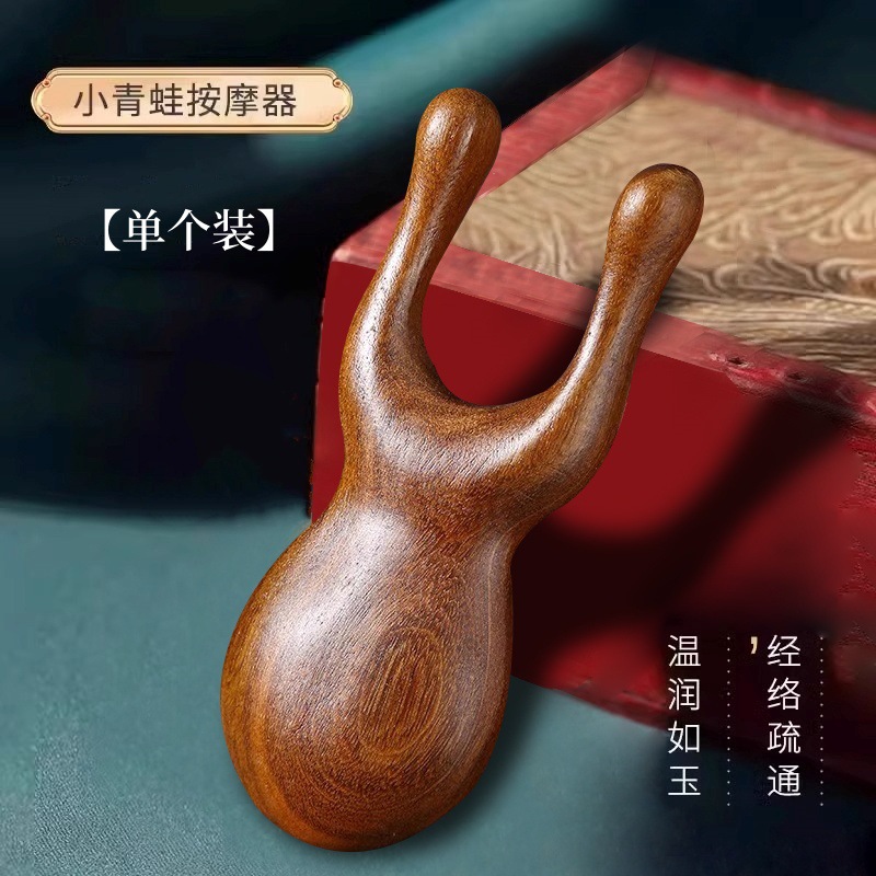 Peine de masaje de meridianos de sándalo verde Peine de meridiano de cinco dientes Peine de sándalo grande para hombres y mujeres Peine al por mayor