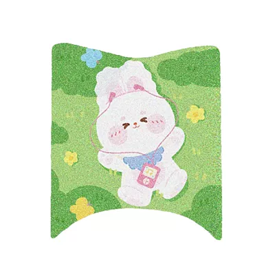 Electric vehicle foot mat Foot Mat Waterproof Foot Pad - green-grass-bunny