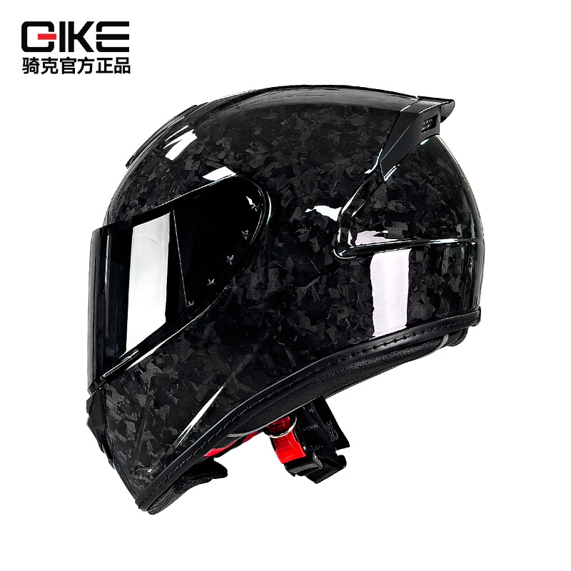 Riding casco de la motocicleta de fibra de carbono motocicleta personalidad ligera cubierta completa cuatro estaciones universal ultra ligero casco completo de los hombres