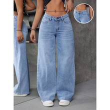 F 75616 Women's High Waist Plus Size Straight Jeans Ůʿ����