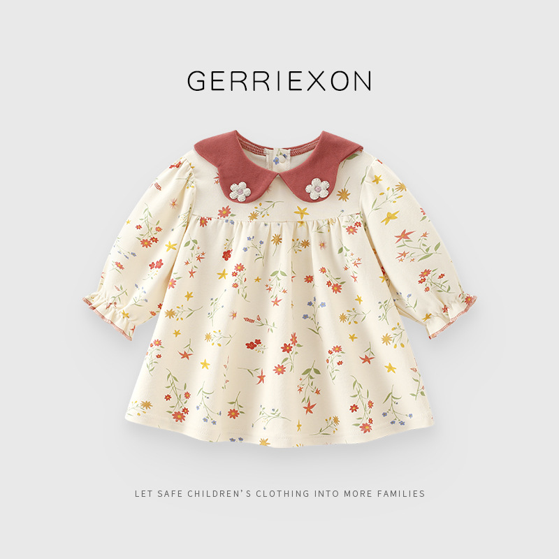 Long-sleeved pure cotton (forest style flower)