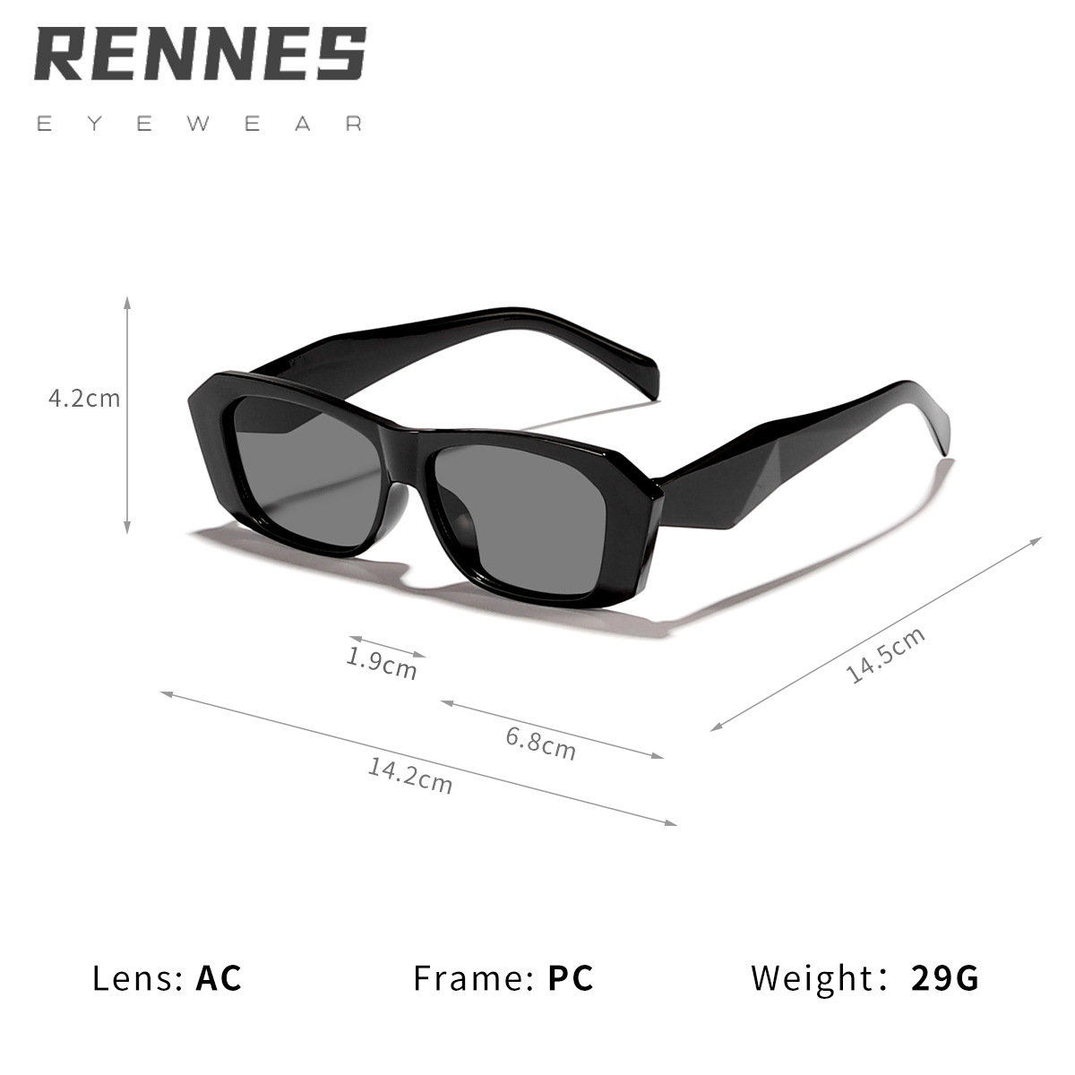 Nuevas gafas de sol poligonales retro transfronterizas para hombres y mujeres, gafas de sol de estilo callejero europeas y americanas Sunglasses