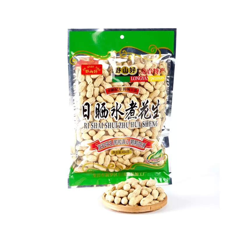 野山好龙岩花生日晒水煮花生湿烤花生坚果炒货批米香组合装