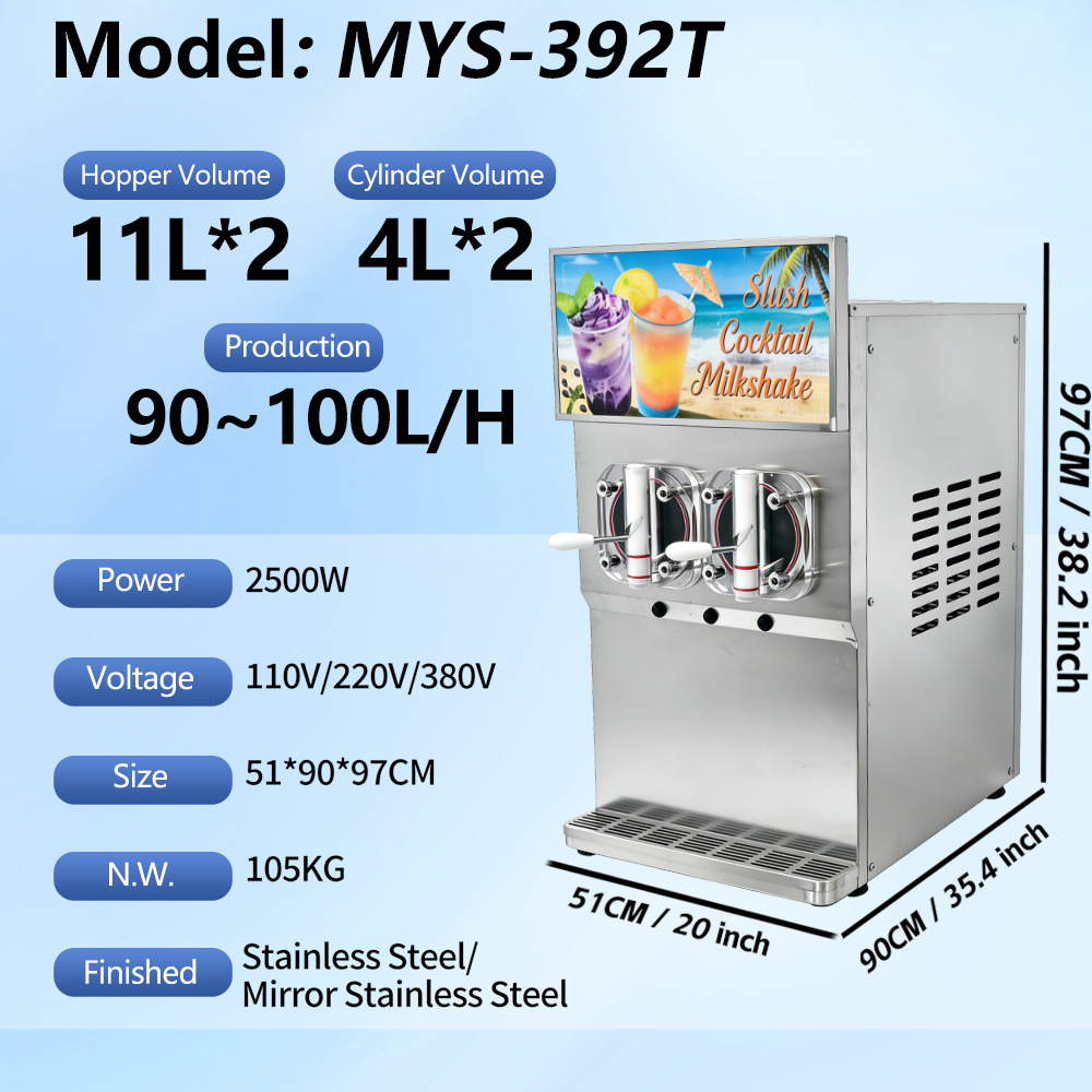 100L / h máquina de batido de barro de escritorio de alta producción comercial multi-sabor batido de leche máquina de fabricación de bebidas frías en todo uno