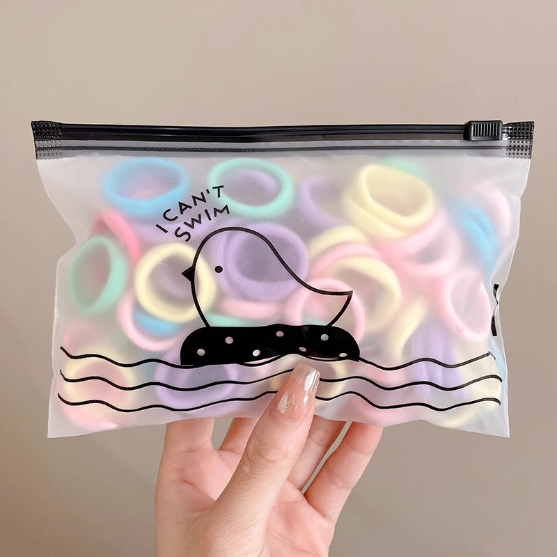 Anillo de cabello desechable correa de goma niñas no lastimar cabello pequeño viento fragante duradero delgado engrosar la cuerda de cabello anillo de cabello bolsa de adornamiento para el cabello