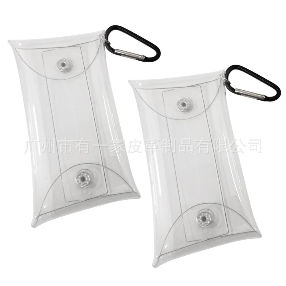 現物硬貨クリップ携帯型硬貨分類透明pvc小包登山ボタン付き硬貨プラスチックケース収納バッグ