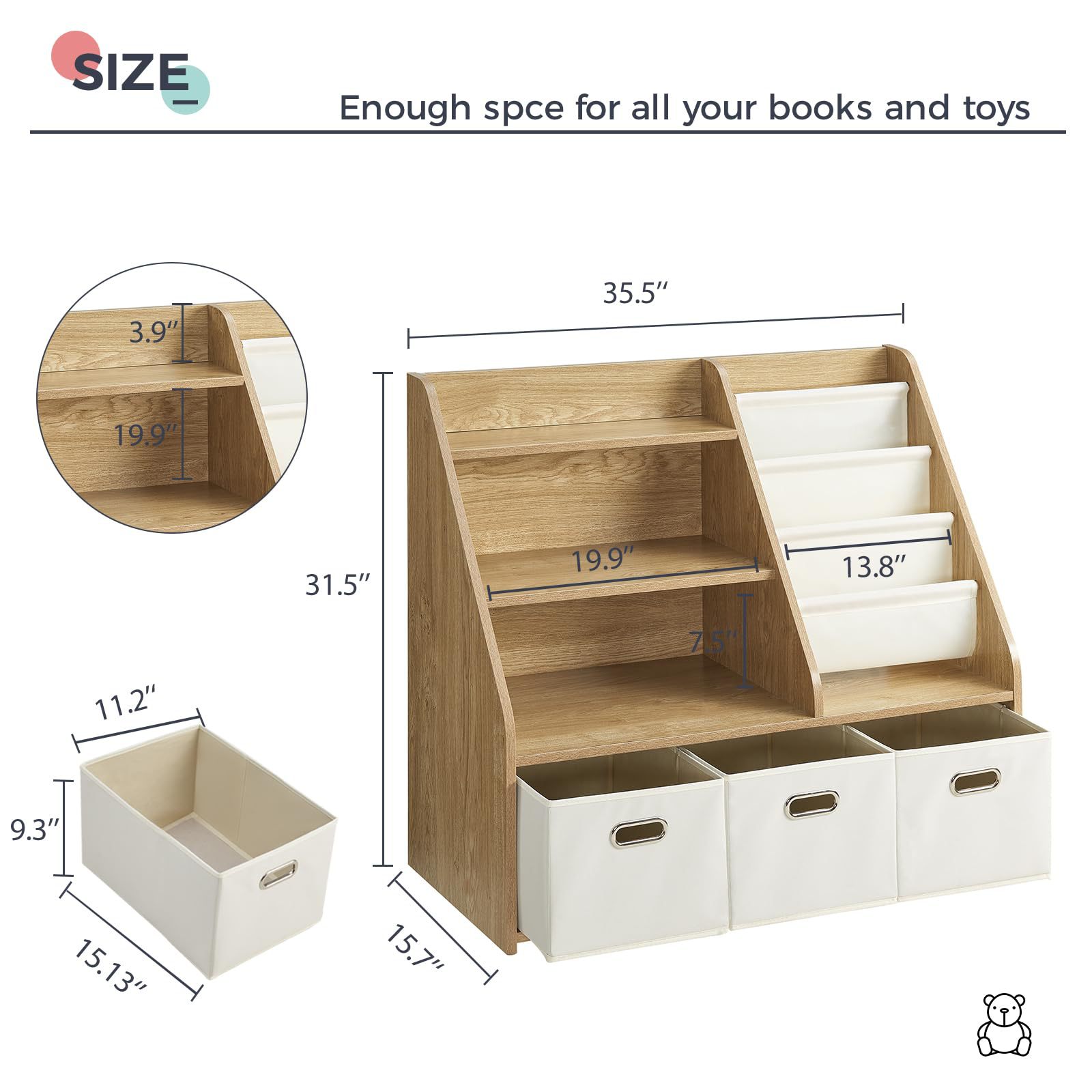 Cross-border Solid Wood Multi-layer Montessori Kindergarten Toy Storage Rack Children's Bookshelf Children's Toy Organizer Shelf