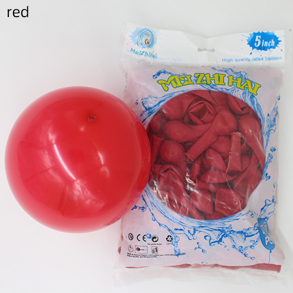 Globo de fiesta de boda de decoración de bola de 5 pulgadas, globo transparente de látex, juego al por mayor, puesto de empuje de globo de cumpleaños