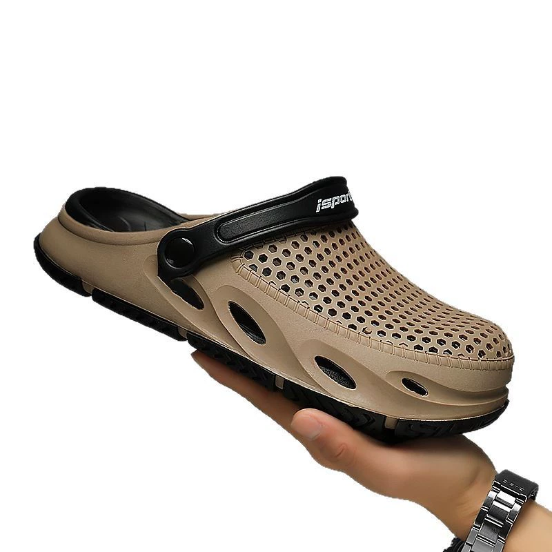 2025 new spring squid-skinned soft-sole bag-toe slippers wear classic simple casual beach shoes outside
