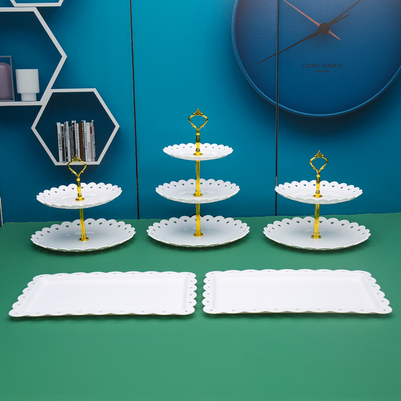 Fiesta de cumpleaños de postres estante de exhibición mesa de comida fría mesa de té bandeja de pasteles de bocadillos estante de postres de boda decoración