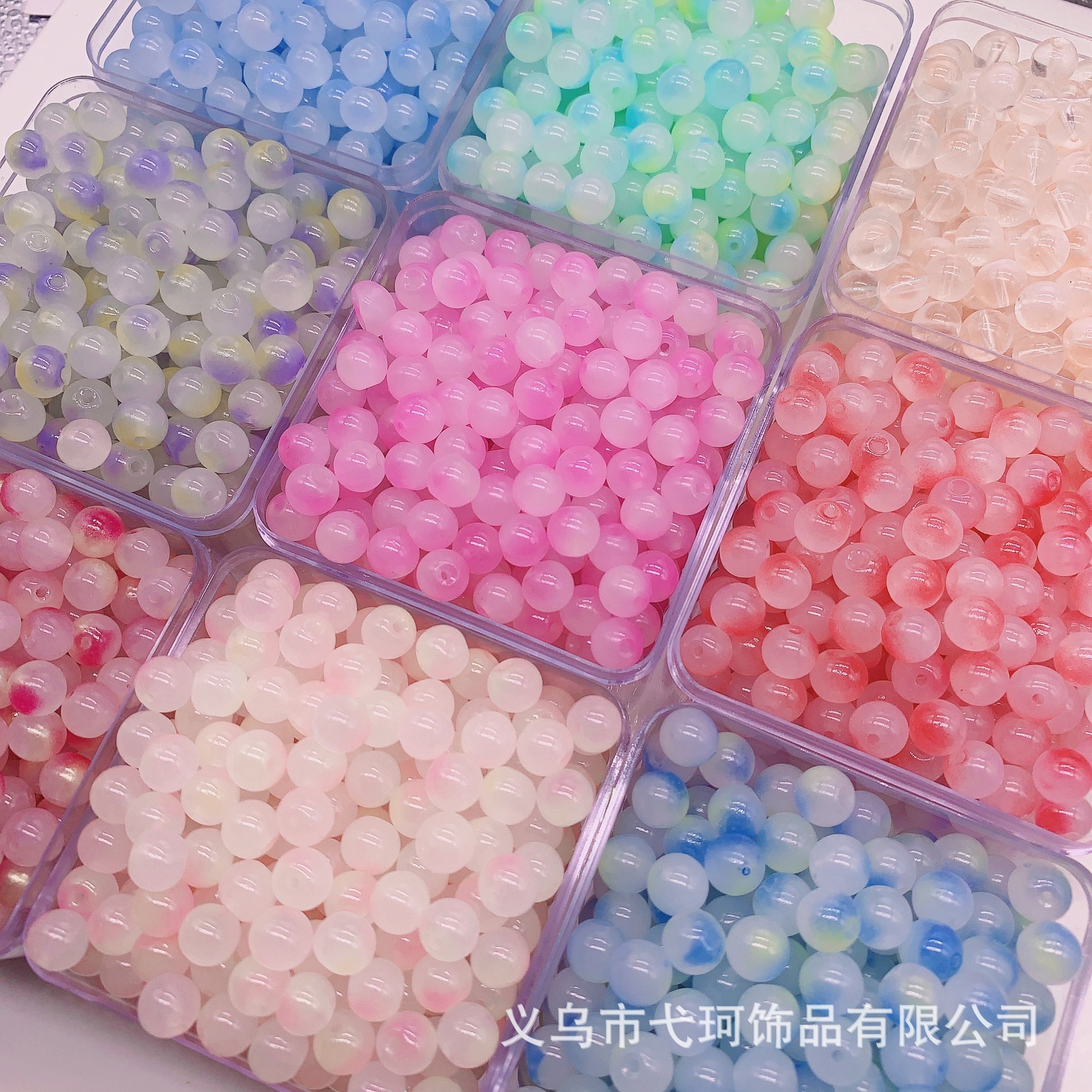 glass round beads handmade