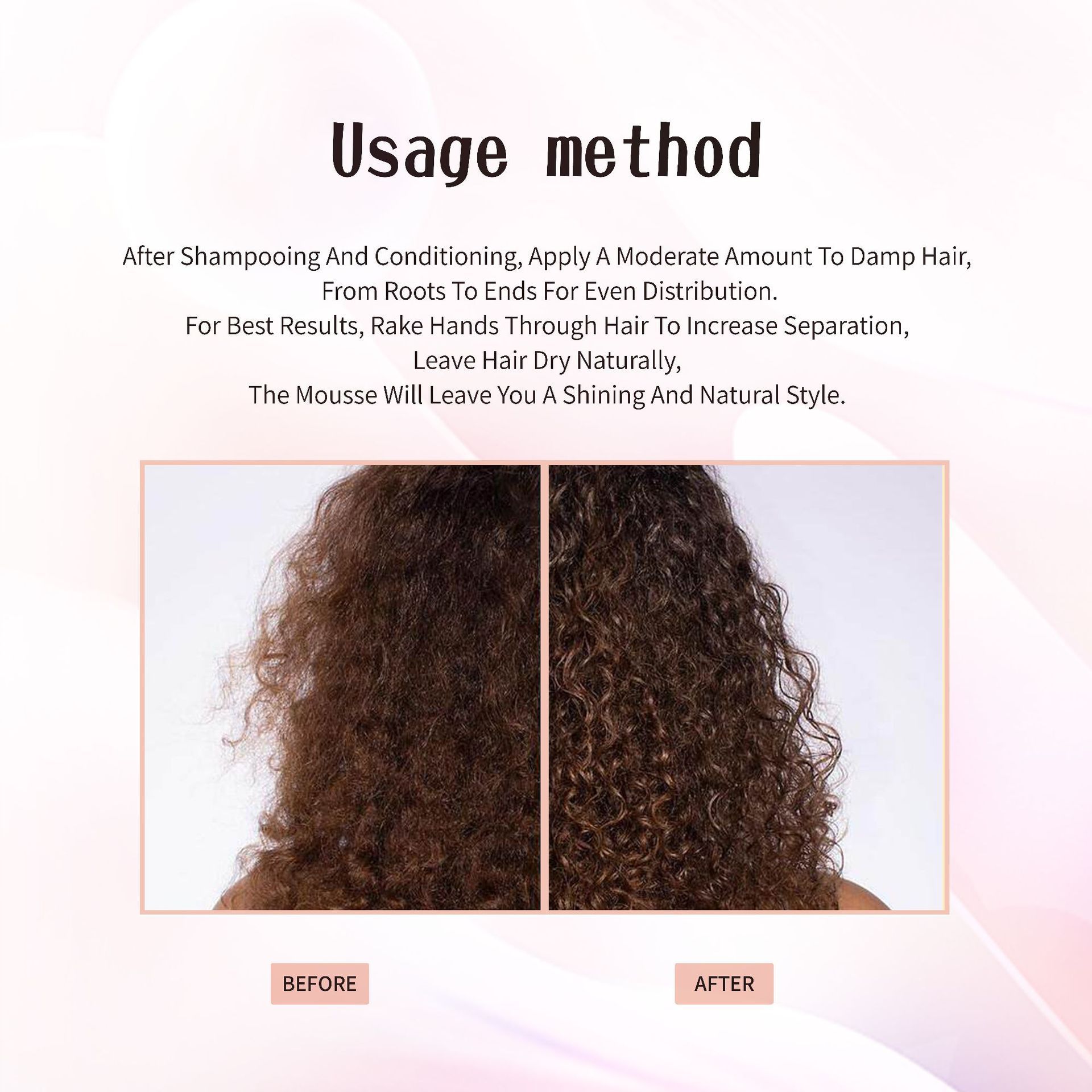 Transfronterizo único COCONUT espuma de coco mousse cera de cabello rizado humectante estilo esponjoso gel de cabello espuma cera de cabello