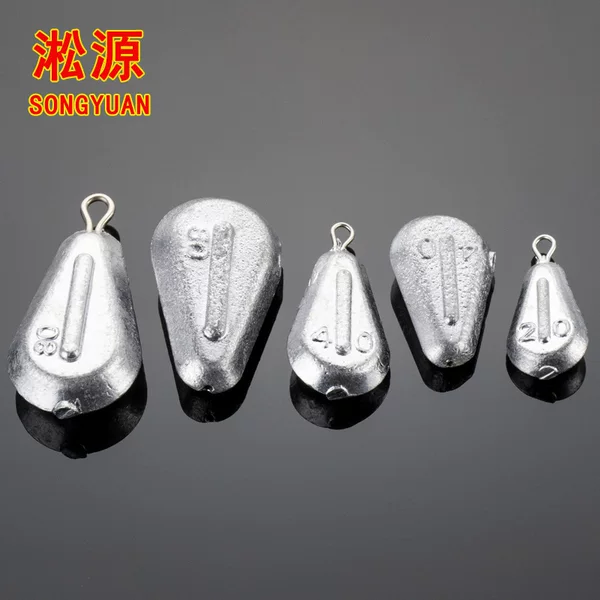 Hanging ring chicken heart lead pendant freshwater sea fishing Tongxin fishing pendant manufacturers wholesale scale lead fishing gear accessories
