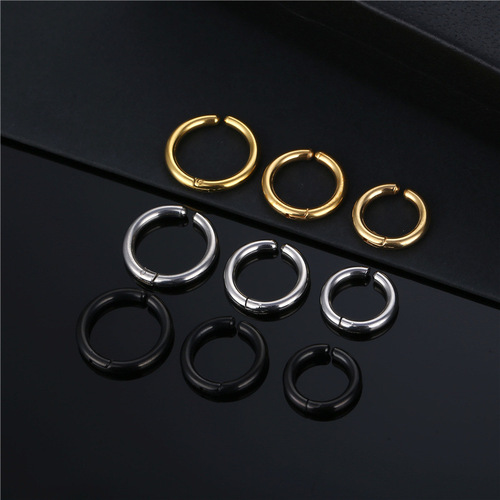Korean version of titanium steel earrings for women, curved earrings, earrings for men, simple ear bone clips, cross-border high-end earrings and earrings wholesale