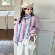 童装女童小香风套装2025冬季新款儿童加厚衣服大童秋冬打底两件套