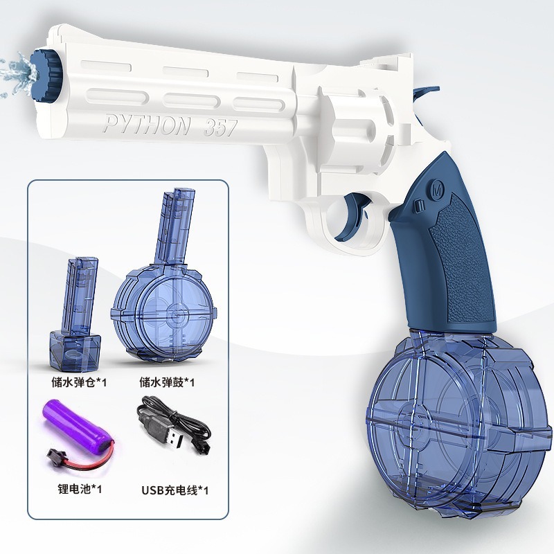 Nuevo revólver transfronterizo pistola de agua continuo eléctrico al aire libre Glock jugando en la playa pistola de agua pistola de agua para niños juguete