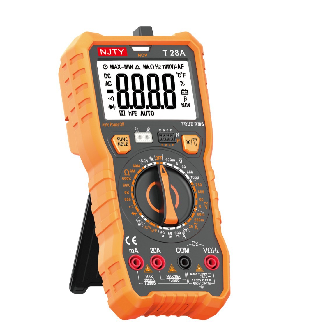 Multimetro digital inteligente DT28A multímetro 6000 muestra 100mF medición de capacitancia NCV línea de fuego infrarroja