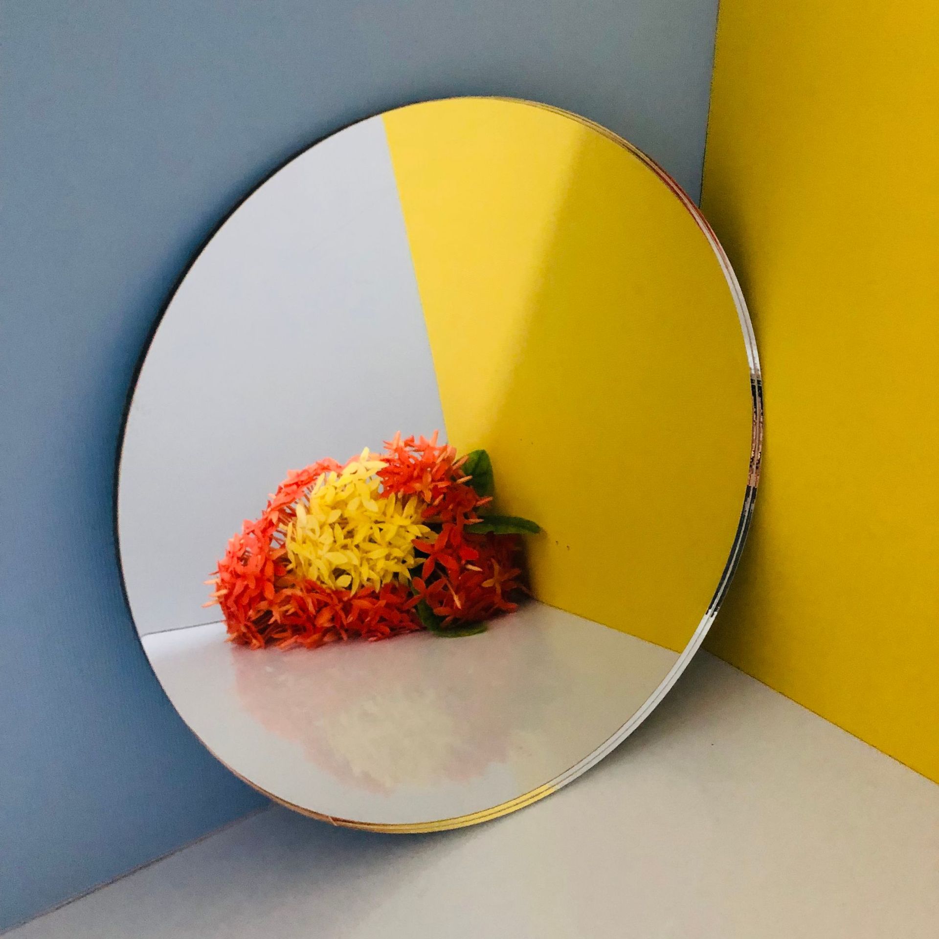 ins风数字油画镜子不规则云朵镜diy手工画材料包小红书同款丙烯