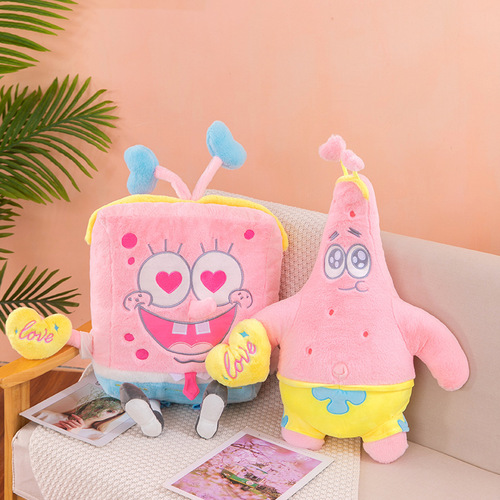 Pink SpongeBob SquarePants Plush Toy Pieda Star Doll Ins Style Girly Heart Doll Rag Doll Pillow Delivery