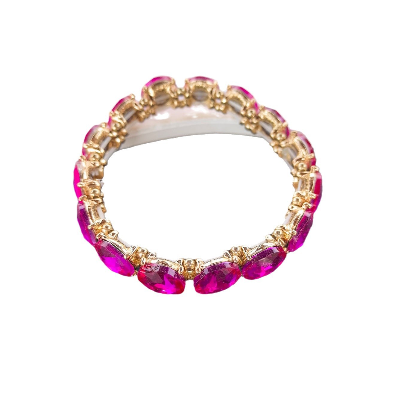 Fashion Statement Bangle With Glass Crystals And Rhinestones_voghion.com