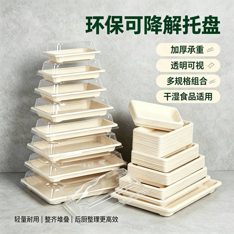 Biodegradable disposable paper pulp sushi plates, rectangular Japanese-style takeout boxes, high-end eco-friendly tableware manufacturer Biodegradable disposable paper pulp sushi plates, rectangular Japanese-style takeout boxes, high-end eco-friendly tableware manufacturer