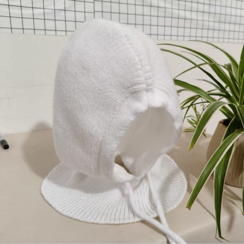 Korean Balaclava Women's Autumn and Winter Ear Protection Hat Neck Scarf Hooded Scarf One-Piece Knitted Wool Neck Hood
