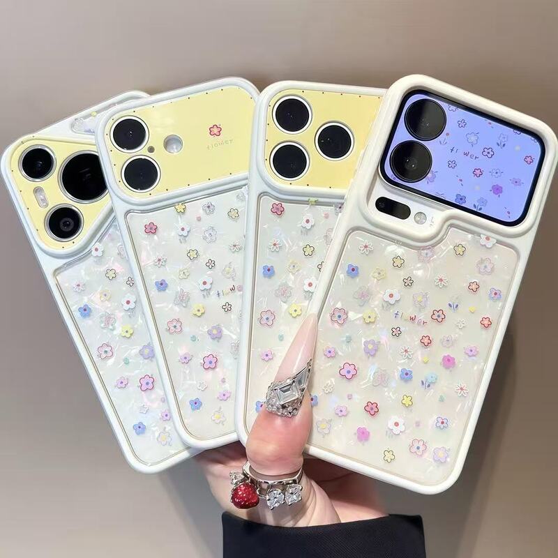 Colorful floral pattern suitable for iPhone 17 Pro Max, light and shadow shell pattern phone case for Apple 16 Pro, Xiaomi 15 Colorful floral pattern suitable for iPhone 17 Pro Max, light and shadow shell pattern phone case for Apple 16 Pro, Xiaomi 15