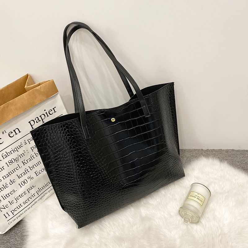 2024 comercio exterior al por mayor nicho de moda cocodrilo bolsas de mujer simple bolsas de viajes bolsas de compras de gran capacidad