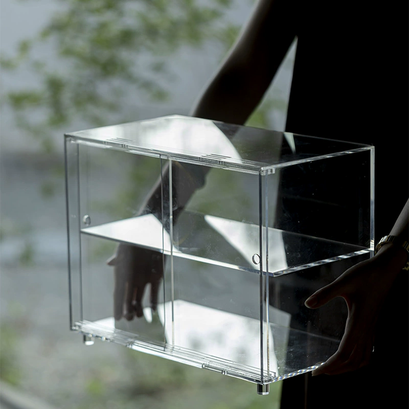 Раздвижная дверь акриловый чайный сарай для хранения чая показывает внутреннюю стойку Богу