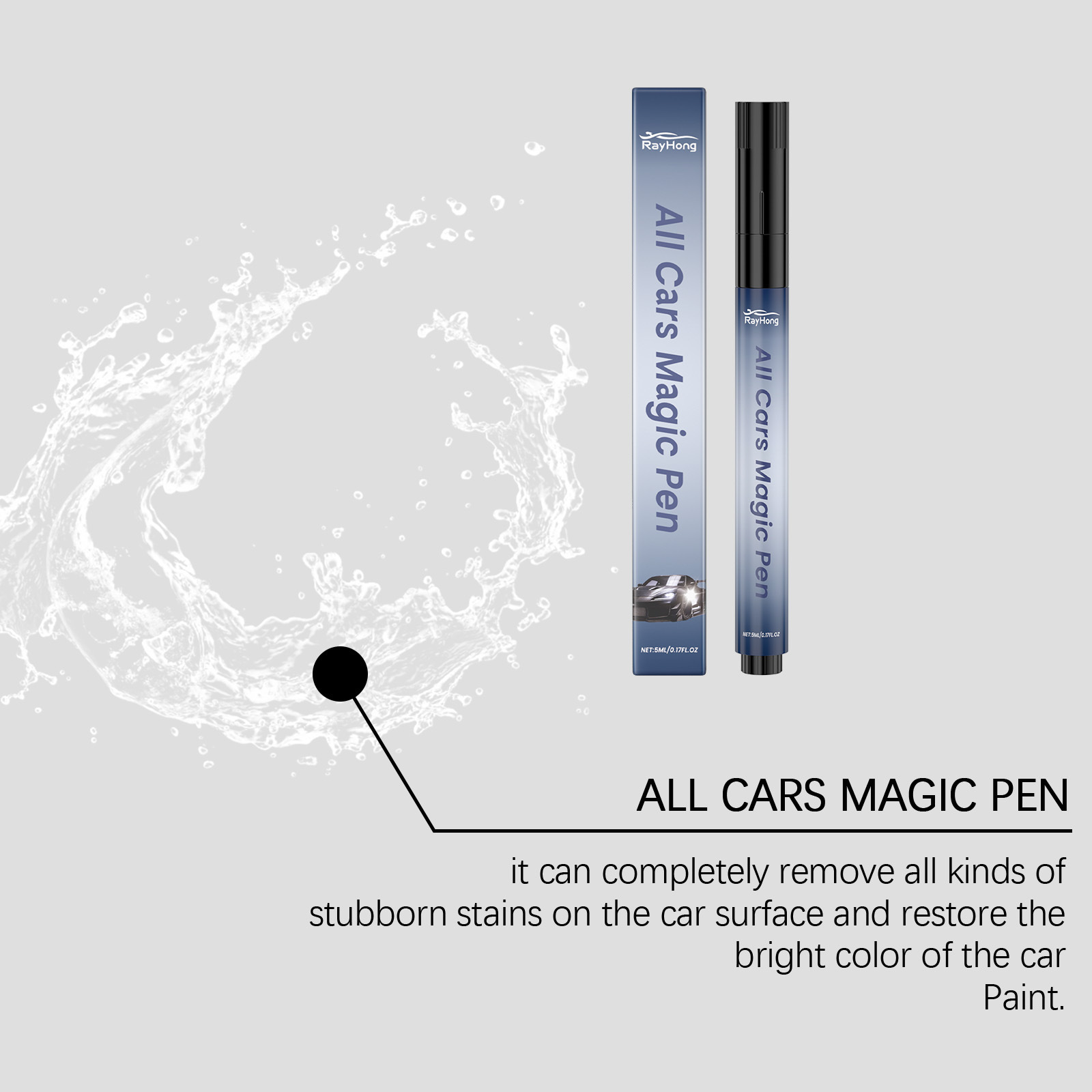 Rayhong Car Scratch Care Pen Car Paint Scratch Repair Renovation Polishing Color Touch up