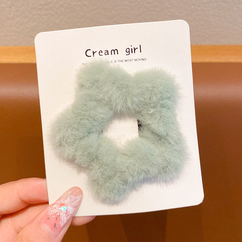 Thick-haired five-pointed star [green]