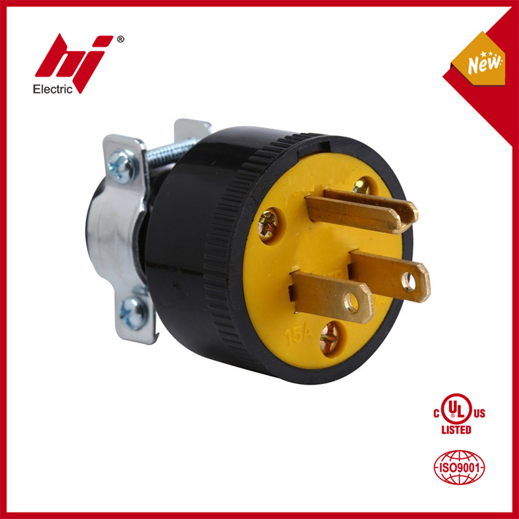 5-15P 125V北美南美洲可拆式美规电源插头CUL美标15A三极美式插头