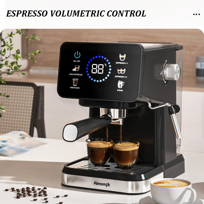 Aeomjk Extractor Milk Frother Semi-Automatic Coffee Machine Multi-Voltage 110-220V Cross-Border Home Appliances Aeomjk Extractor Milk Frother Semi-Automatic Coffee Machine Multi-Voltage 110-220V Cross-Border Home Appliances