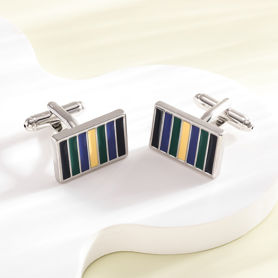 nuovi gemelli rettangolari a quadri dipinti chiodi per maniche di camicia francesi gemelli_voghion.com