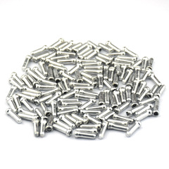 Bicycle Cable End Caps for Brakes & Shifters, Mountain Bike, Aluminum Alloy, Colorful Core, Silver Design