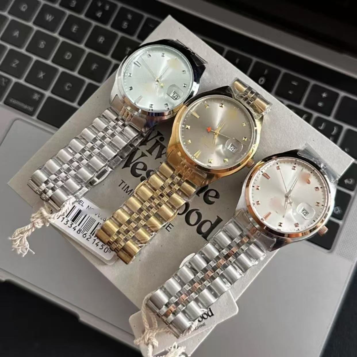 vv261碎冰蓝爆款西微太后微安车厘子石英手表轻奢ins少女款代发