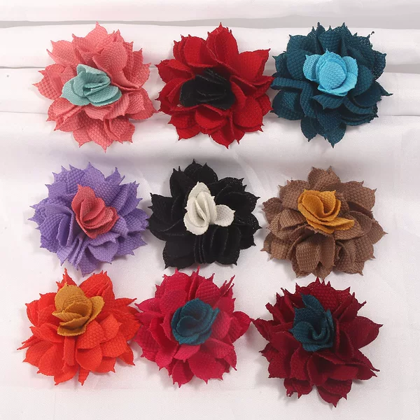 Floral accessories for clothing, shoes, and bags, semi-finished floral DIY components, multi-layered floral decorations, photo costumes, Yiwu accessories