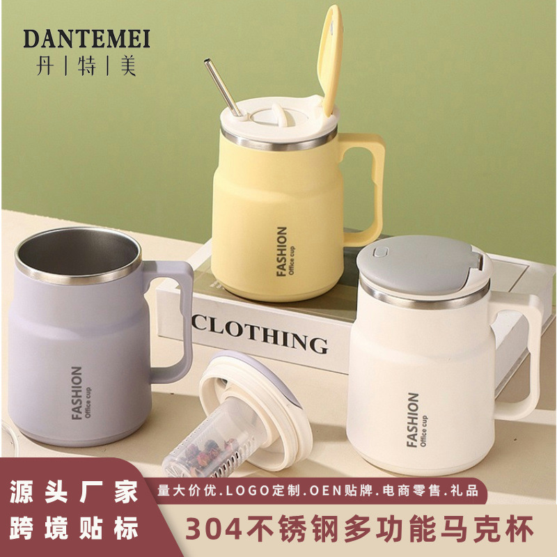 304 ステンレス鋼マグオフィスサラリーマンコーヒーカップ高価値ポータブルギフトウォーターカップロゴ卸売|undefined