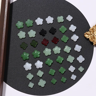 五角梅花玉簪花瓣叶子琉璃水晶散珠发簪发叉diy材料包步摇钗配件