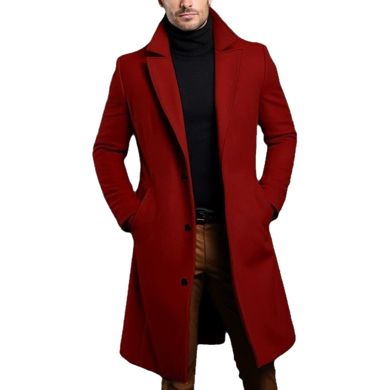 Куртка (Amazon) Цветной полуseason Woolen Coat, средняя длина, тёплая подкладка