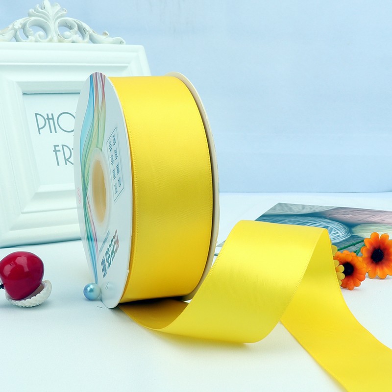 Cinta de satén de doble cara de 4 cm para manualidades, cinta de poliéster, cinta para flores, cinta de seda, cinta para decoración de pasteles, cinta para cajas de regalo, accesorios para el cabello, lazos para regalo image 16